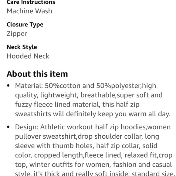 NWOT Half zip hoodie sweatshirt - Picture 7 of 12